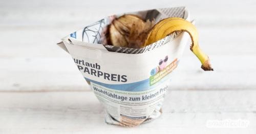 Mülltüten aus Zeitungspapier