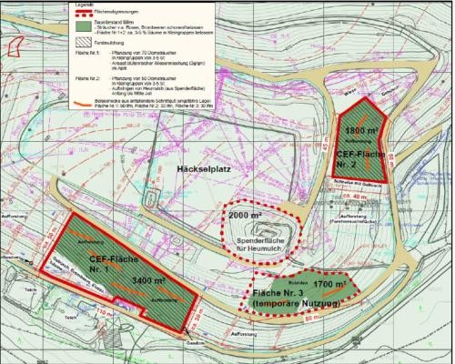 Lage der CEF-Flächen 1 und 2