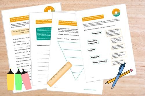 Arbeitsblätter für weiterführende Schulen Arbeitsblätter und Stifte