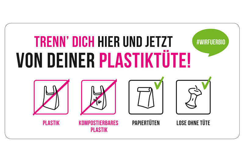 Aufkleber "Kein Plastik in der Biotonne" 