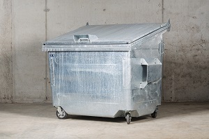 Ein Restmüllcontainer mit 2.500 l Volumen