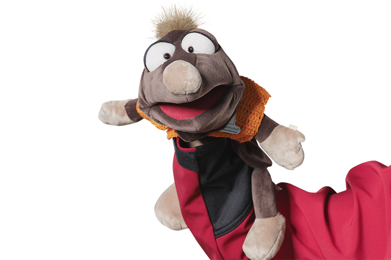 Handpuppe Monti der Maulwurf
